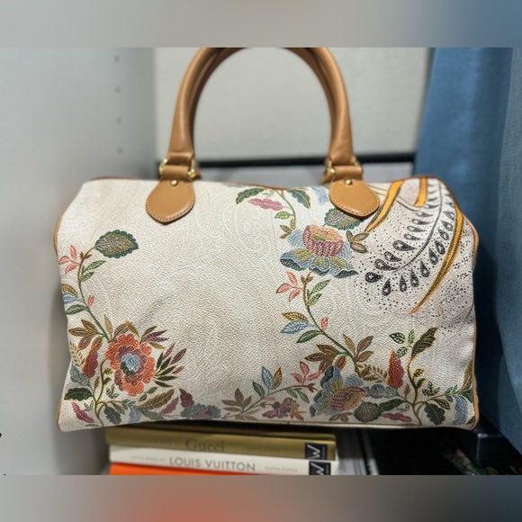 🌟RARE!!🌟Authentic ETRO Paisley Floral Boston Bag RARE with COA - Picture 2 of 15